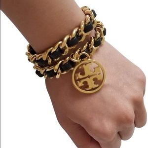 🌹HP🌹Metallic Leather Chain Double Wrap Bracelet